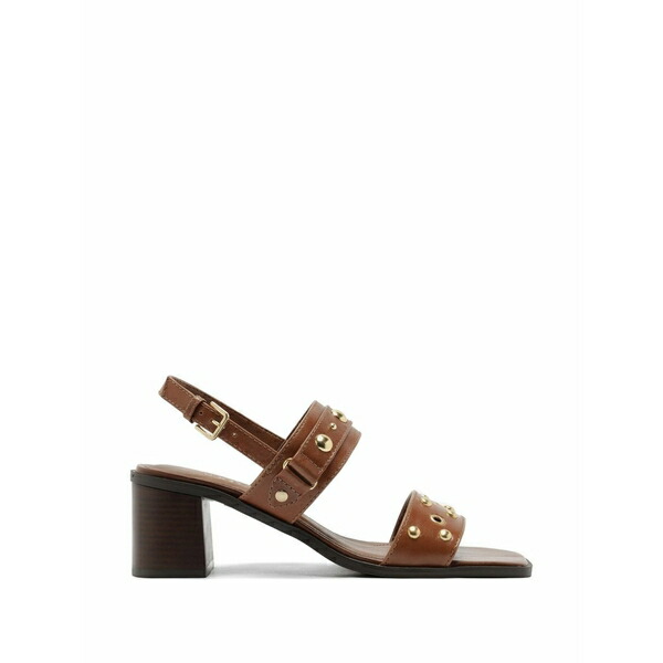 アレッツォ レディース サンダル シューズ Stud-embellished leather sandals Brown