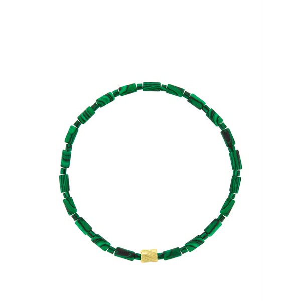 ルイス モライス メンズ ブレスレット・バングル・アンクレット 付属物 Malachite beaded bracelet Gold