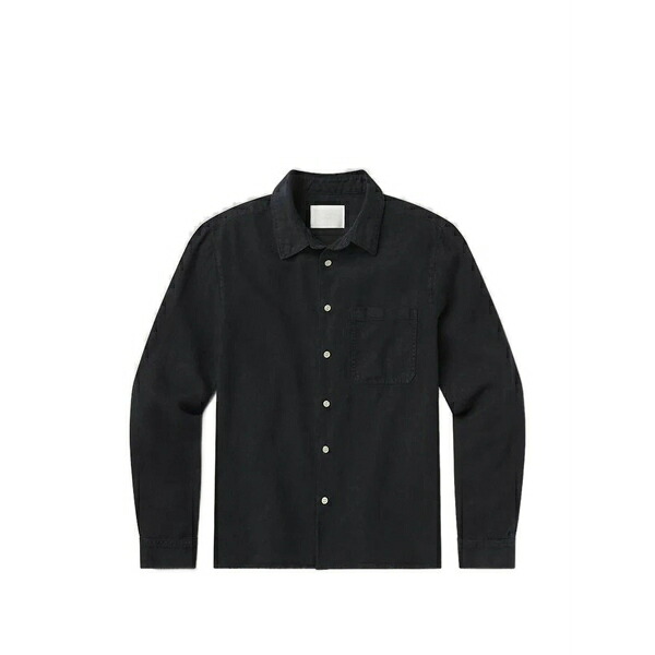 シチズンズ オブ 人間らしさ メンズ ティーシャツ トップス Patch-pocket long-sleeve shirt Blue