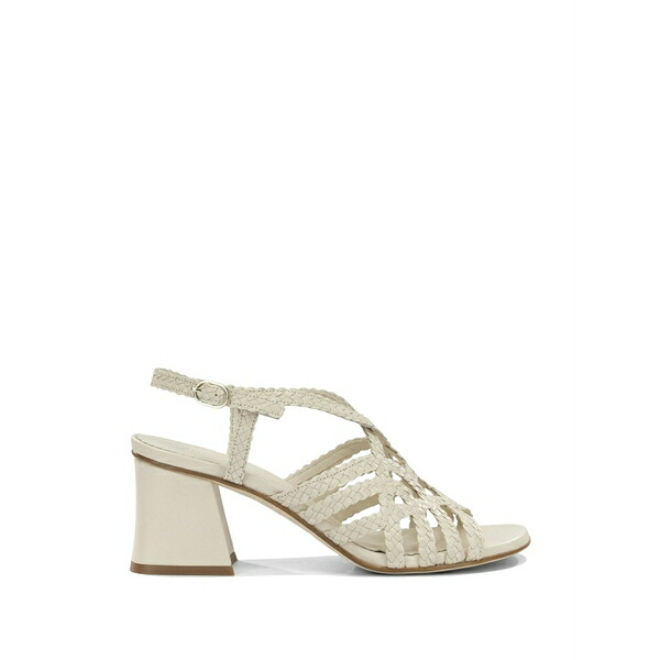ポンス キンタナ レディース サンダル シューズ Braided leather heeled sandals White