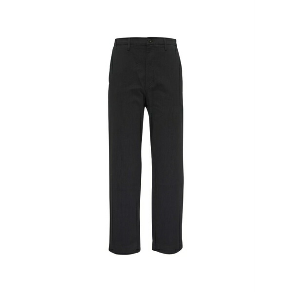 エージーデニム メンズ 心地好いズボン下 ボトムス Pinstripe trousers Black