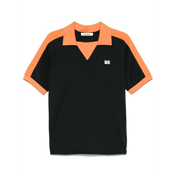 ウェールズ ボナー メンズ スポーツシャツ トップス Home polo shirt Black
