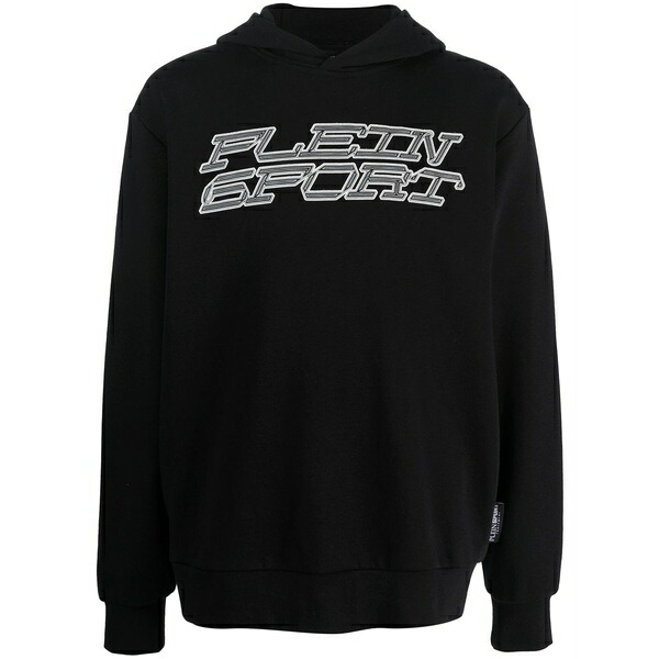 飾り気の無い運動競技 メンズ パーカー・スウェットシャツ アウター Tiger logo-print hoodie Black