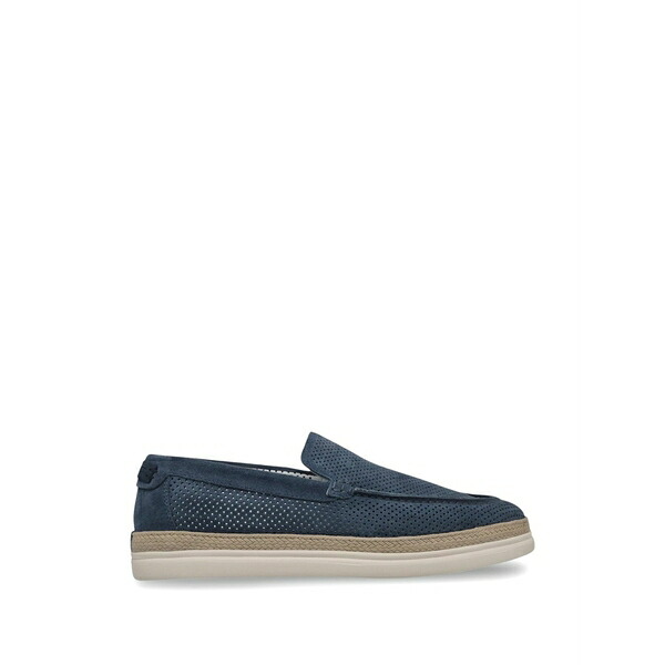 バレット メンズ スリッポン・ローファー シューズ Perforated suede loafers Blue