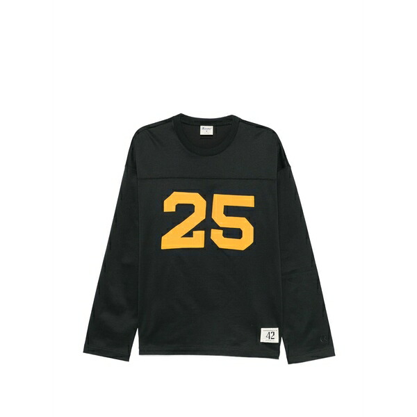 チャンピオン メンズ Tシャツ トップス Logo-print long-sleeve t-shirt Black｜asty