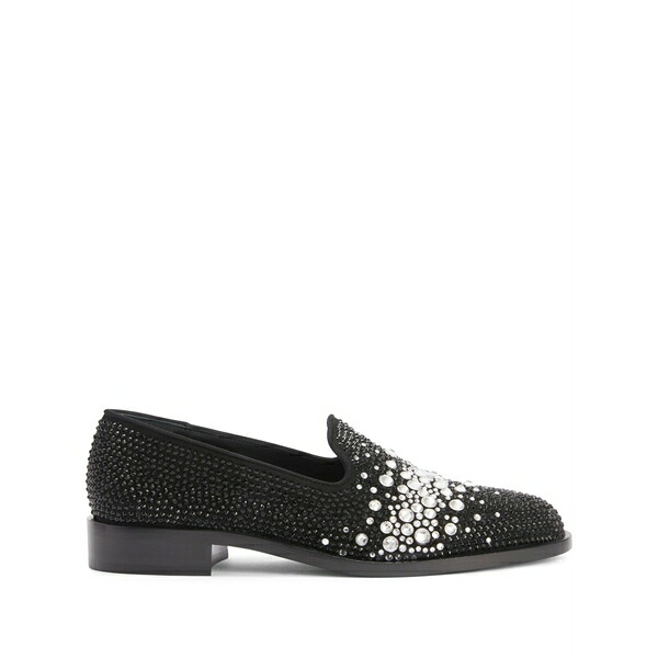ジュゼッペザノッティ レディース スリッポン・ローファー シューズ Matildha crystal-embellished loafers Black