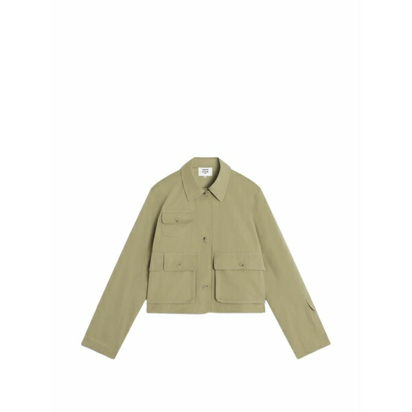 住み家 稲荷 レディース 上衣＆上衣 アウター Multi-pocket cropped jacket Green
