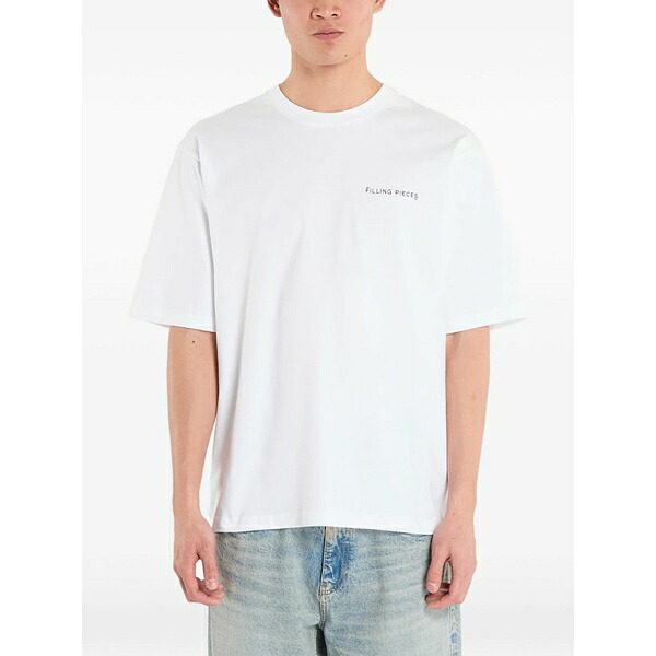 フィリングピース メンズ ティーシャツ トップス Boxy t-shirt White