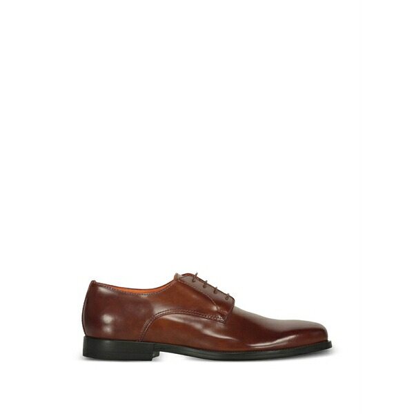 サントーニ メンズ 御召しものシューズ シューズ Leather oxford shoes Brown