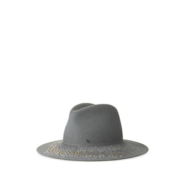 メゾンミッシェル  レディース かぶり笠 添え物 Crystal-embellished hat Grey