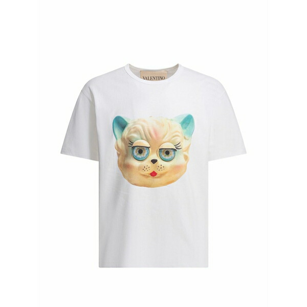 ヴァレンティノ ガラヴァーニ メンズ ティーシャツ トップス Le chat de la maison printed t-shirt White