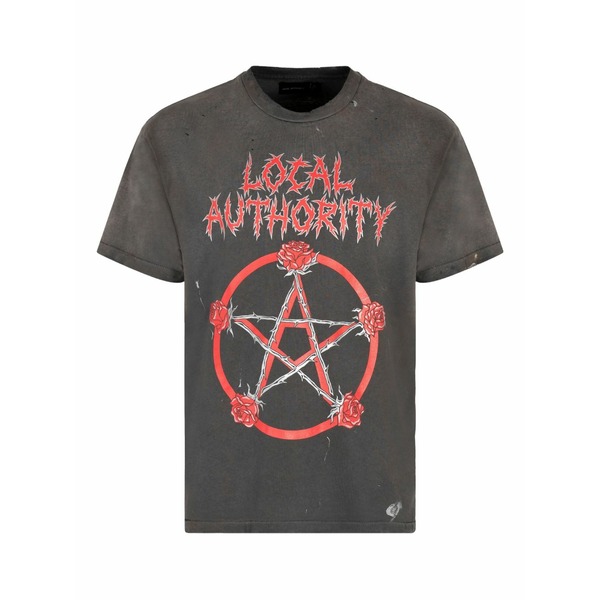 ローカルオーソリティ メンズ ティーシャツ トップス Graphic-printed cotton t-shirt Grey