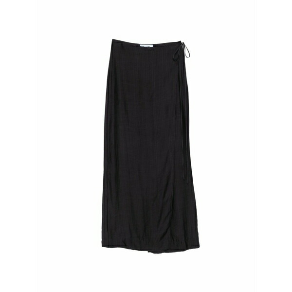 青碧お嬢さん レディース スコート ボトムス Wrap-style textured skirt Black