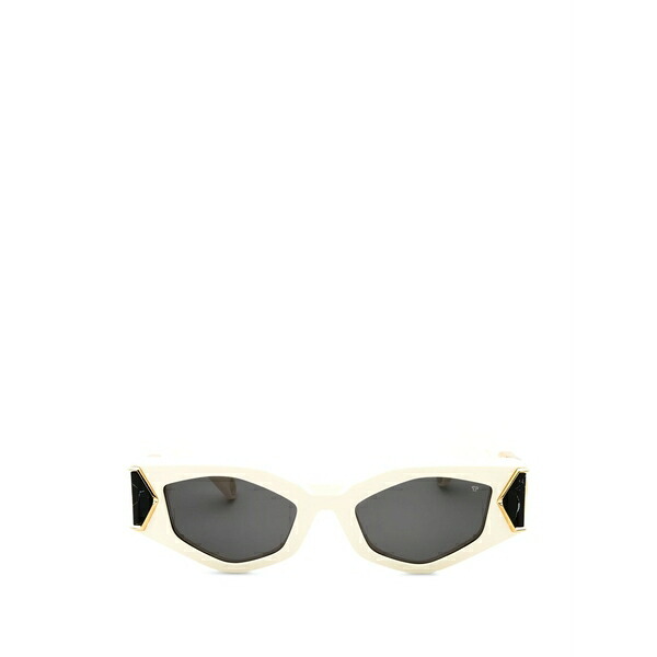 フィリップ飾り気のない メンズ サングラス・アイウェア 付属物 Geometric-frame sunglasses White