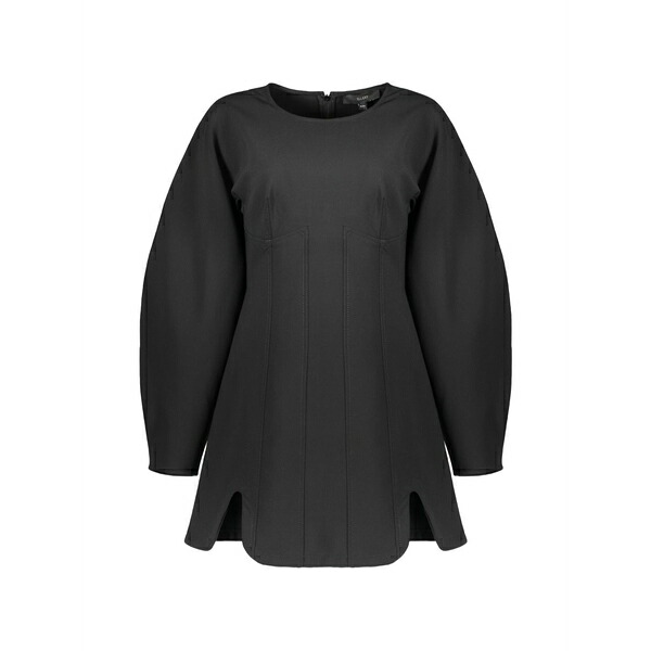 エラリー レディース 衣裳 トップス Seam-detail voluminous-sleeve mini dress Black