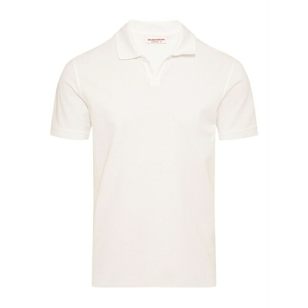 オール赤ちょうちん 赤銅色 メンズ スポーツシャツ トップス Bruno polo shirt White