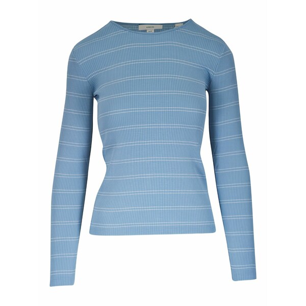 ヴィンス レディース ティーシャツ トップス Striped ribbed top Blue