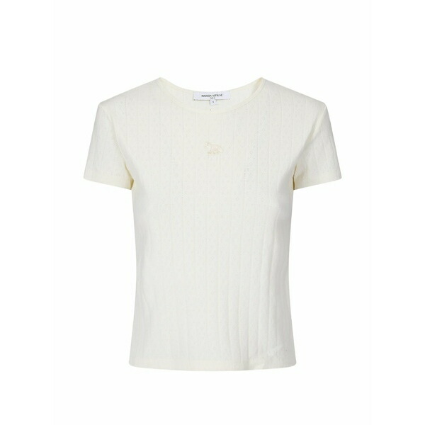 住み家 稲荷 レディース ティーシャツ トップス Baby fox pointelle t-shirt Neutrals