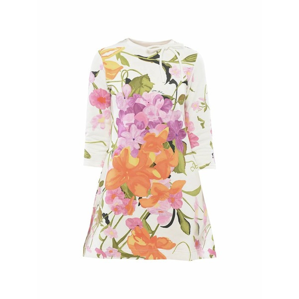 ビクターアンドロルフ レディース 衣裳 トップス Floral-print a-line cotton mini dress White