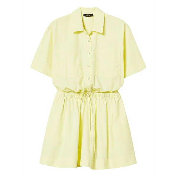 ツイン書き割り レディース 衣裳 トップス Shirt cotton mini dress Yellow