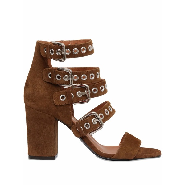 ヴィアローマ15 レディース サンダル シューズ 80粍 buckle-detail eyelet sandals Brown