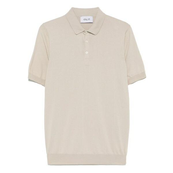 ディーフォーポイントゼロ メンズ スポーツシャツ トップス Cotton polo shirt Neutrals
