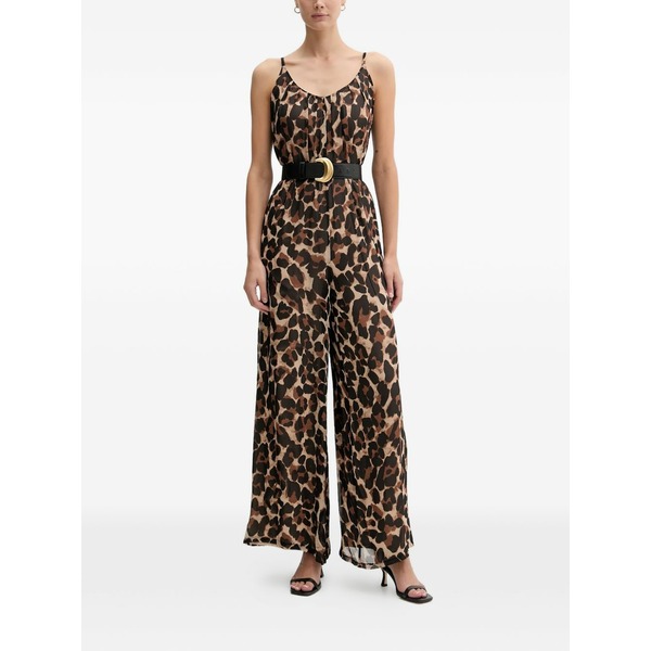 ジョセフリブコフ レディース 衣装 トップス Animal-print jumpsuit Brown