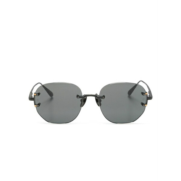 リンダ ファロー メンズ サングラス・アイウェア 添え物 Sandor geometric-frame sunglasses Black