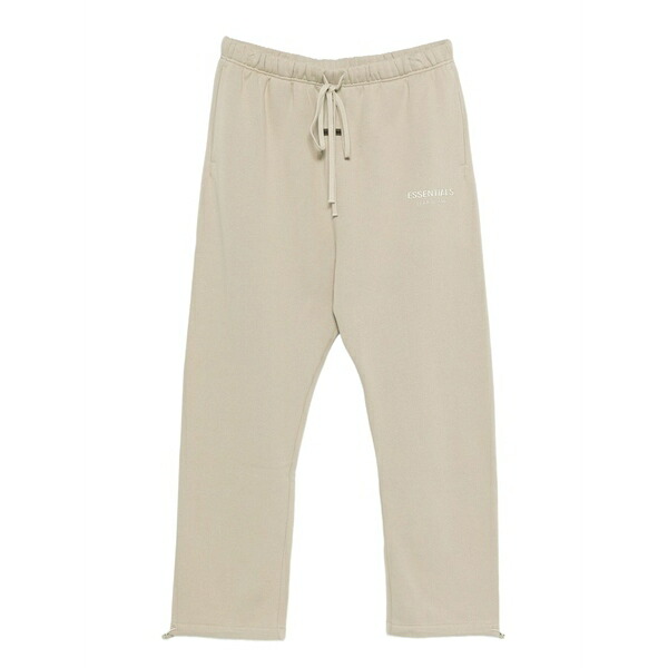 エフオージーエッセンシャルズ メンズ 心地好いズボン下 ボトムス Logo-embroidered drawstring sweatpants Neutrals