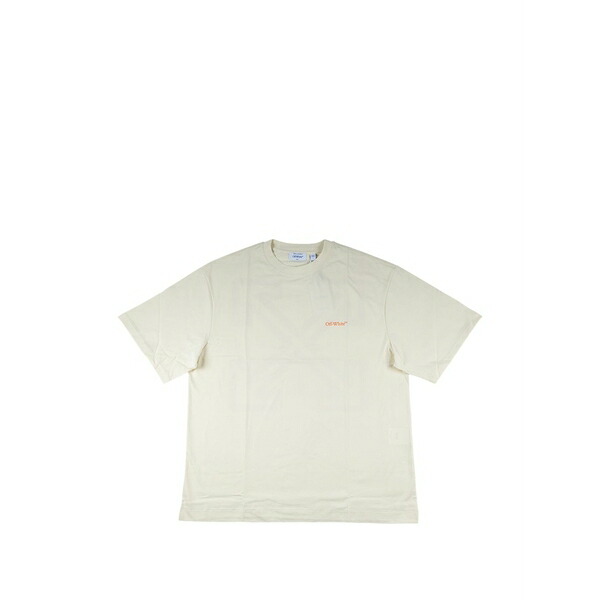 象牙色 メンズ ティーシャツ トップス Tape arrow skate-fit t-shirt White
