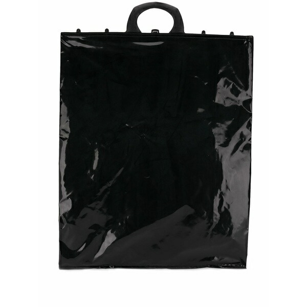 マルタンマルジェラ レディース トートバッグ 御徒面子 Patent tote bag Black