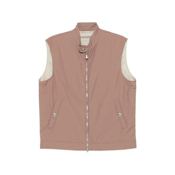 イレブンティ メンズ 厚地の外套 アウター Zip pocket gilet Pink