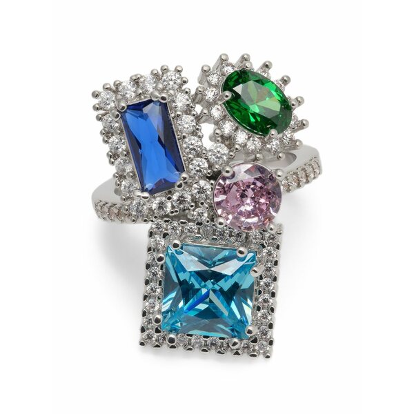 マルタンマルジェラ メンズ 輪っか 付属物 Zirconia-embellished cluster ring Silver