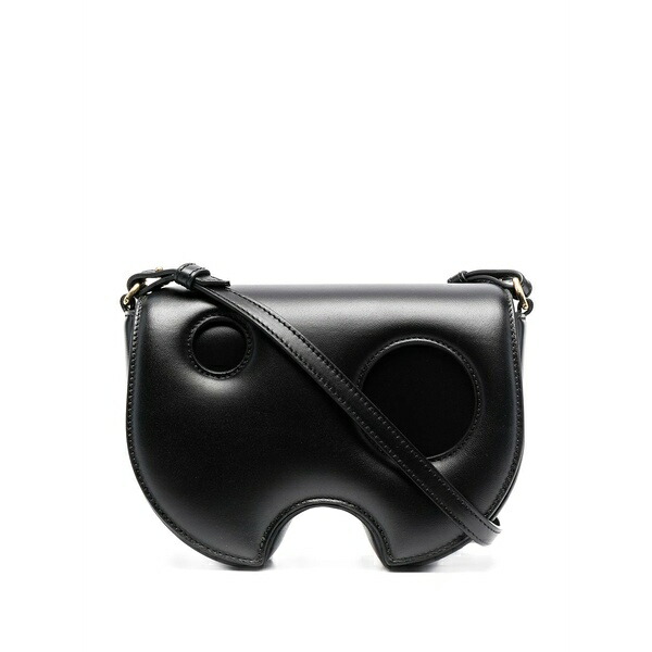 象牙色 レディース ショルダーバッグ 御徒面子 Burrow saddle bag Black