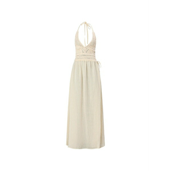 １２０％リノ レディース 衣裳 トップス Crochet-knit smocked dress Neutrals