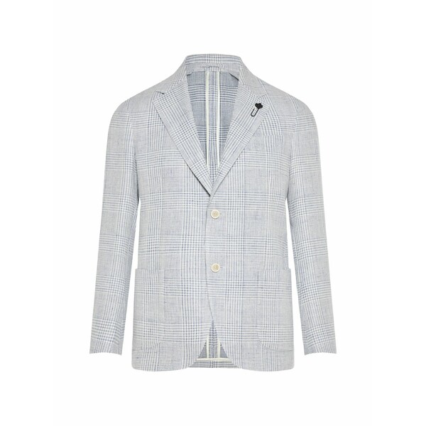ラルディーニ メンズ 上衣＆上衣 アウター Houndstooth single-breasted blazer Grey