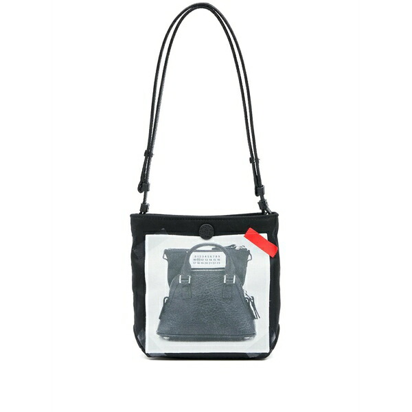 マルタンマルジェラ メンズ ショルダーバッグ 御徒面子 Trompe l\u0027oeil 5ac baby messenger bag Black
