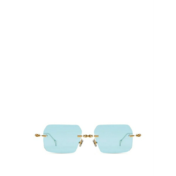 クボラウム メンズ サングラス・アイウェア 添え物 Rimless rectangle-frame sunglasses Gold