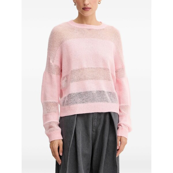 パトリツィア ペペ レディース 編み物\u0026プルオーバー アウター Transparency-details sweater Pink