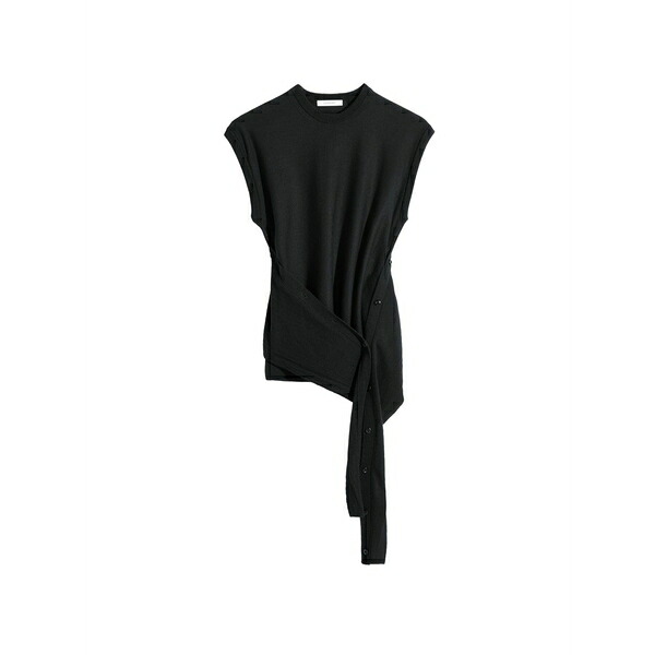 ルメール レディース カットソー トップス Buttoned sleeveless top Black