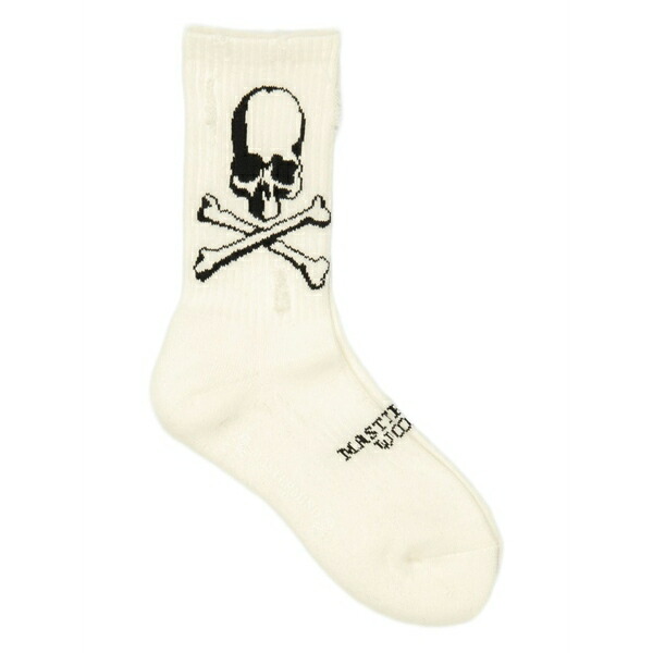 お師匠さん肝ったま 世界 メンズ ソックス アンダー御召しもの Skull-intarsia socks Neutrals