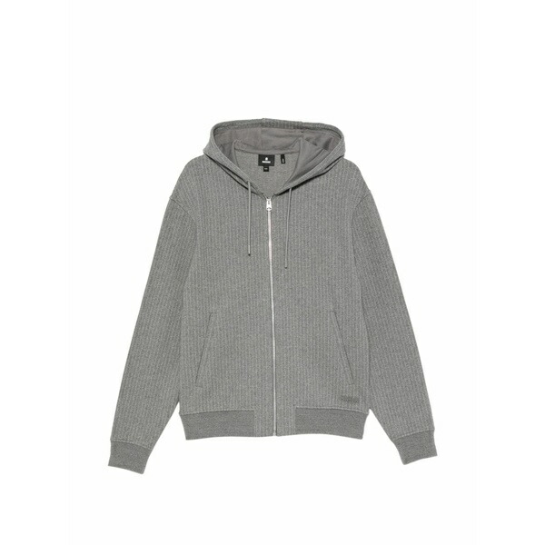 マッカージュ メンズ パーカー・スウェットシャツ アウター Pinstripe-pattern zip-up hoodie Grey