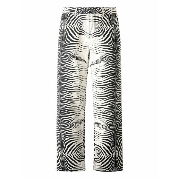ロベルトカヴァリ メンズ 心地よいズボン下 ボトムス Tigress-print trousers White