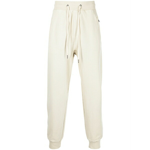 スビ メンズ 心地よいズボン下 ボトムス Drawstring-waist cotton track trousers  Neutrals