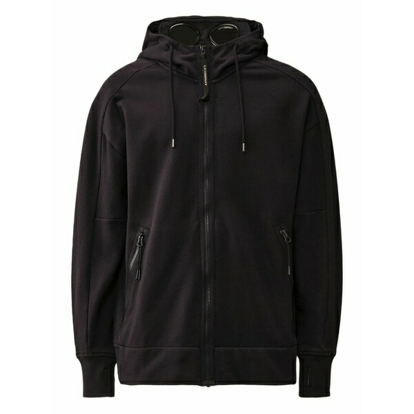 シーピーカンパニー メンズ パーカー・スウェットシャツ アウター Goggle-detail hoodie Blue