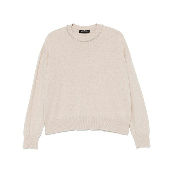 ファビアナ フィリッピ レディース 編み物\u0026スウェーター アウター Sequin-detailed sweater Neutrals