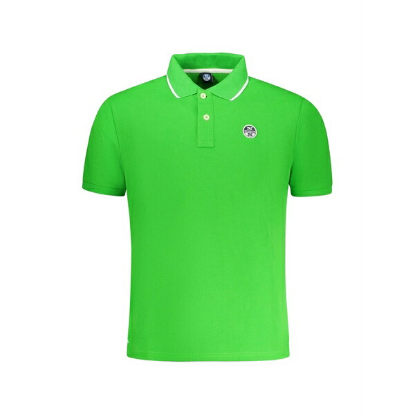 北の方大売り出し メンズ スポーツシャツ トップス Logo-patch piqu￡ polo shirt Green