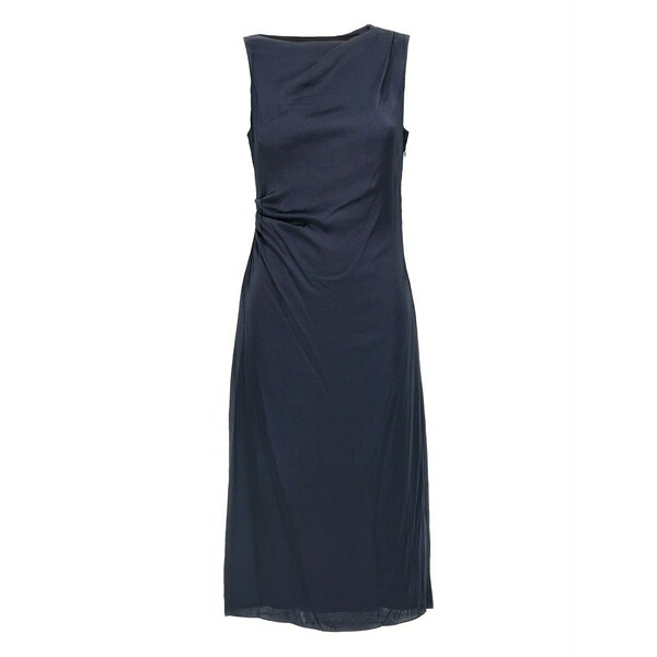 行動論理 レディース 衣裳 トップス Draped MIDI dress Blue