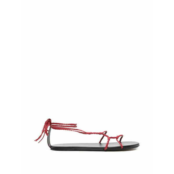 ユダの手紙 レディース サンダル シューズ Atlas woven flat sandals Red