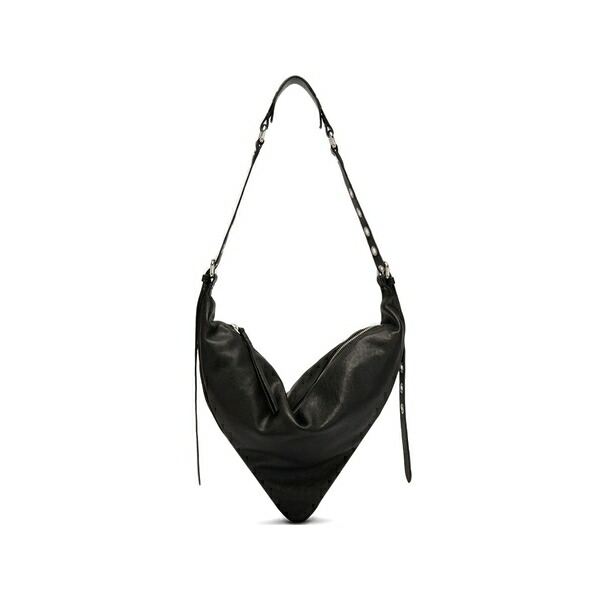 バイ毛皮 レディース ショルダーバッグ 御徒面子 Trayana leather cross body bag Black